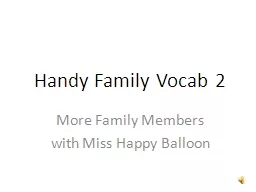 Handy Family Vocab 2