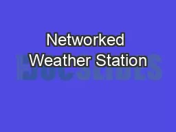 Networked Weather Station