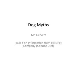 Dog Myths