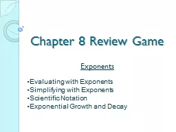 Chapter 8 Review Game