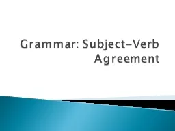 Grammar: Subject-Verb Agreement