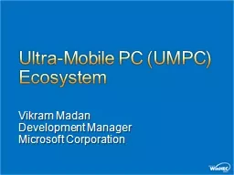 Ultra-Mobile PC (UMPC) Ecosystem