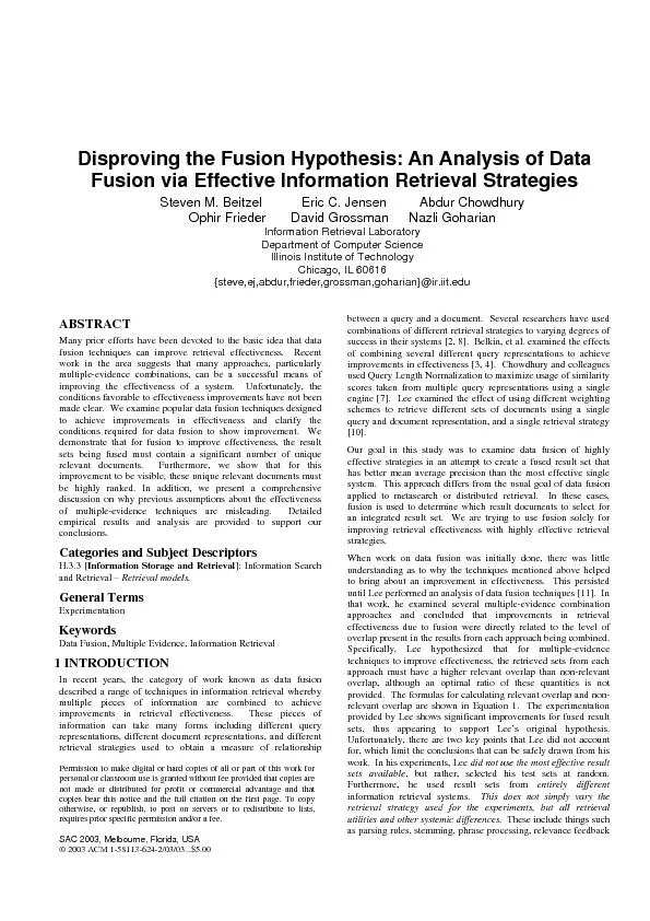 Disproving the Fusion Hypothesis: An Analysis of Data Fusion via Effec