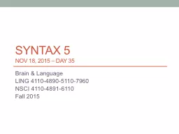 Syntax 5