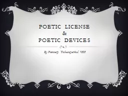 Poetic license
