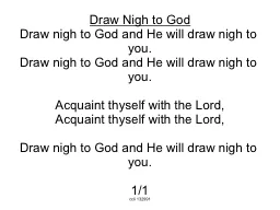 Draw Nigh to God