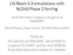 LIS-Noah-3.3 simulations with NLDAS Phase 2 forcing
