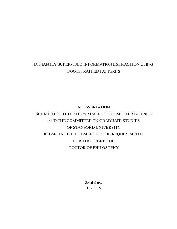 DISTANTLYSUPERVISEDINFORMATIONEXTRACTIONUSINGBOOTSTRAPPEDPATTERNSADISS