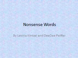 Nonsense Words
