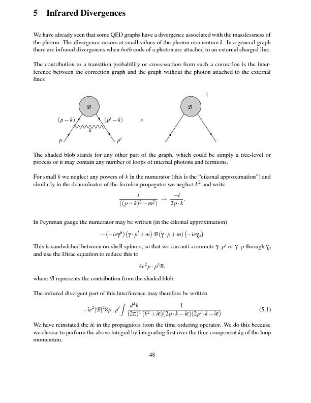 5InfraredDivergencesWehavealreadyseenthatsomeQEDgraphshaveadivergencea