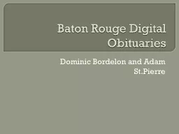 Baton Rouge Digital Obituaries