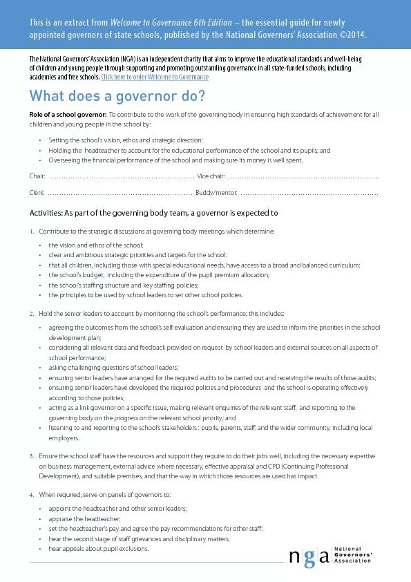 This is an extract from Welcome to Governance 6th Edition – the e