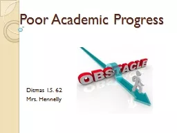 Poor Academic Progress