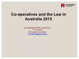 Co-operatives NSW Symposium