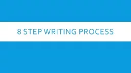 8 Step writing process