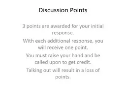 Discussion Points