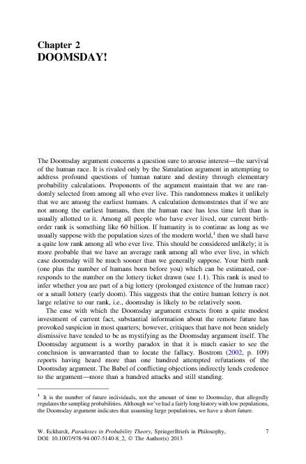 Chapter2TheDoomsdayargumentconcernsaquestionsuretoarouseinterest
