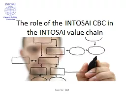 The role of the INTOSAI CBC in the INTOSAI value chain