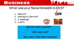 What was your favourite event