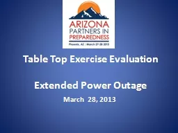 Table Top Exercise Evaluation