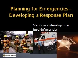 Planning for Emergencies - Developing