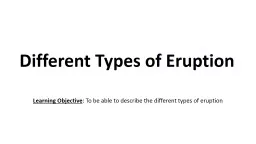 Different Types of Eruption