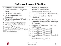 Software Lesson #1