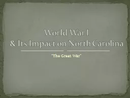 9-16 “The Great War”
