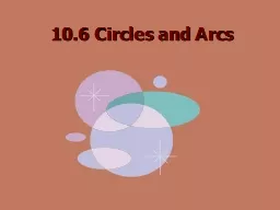 10.6 Circles and Arcs