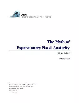 CEPR The Myth of Expansionary Fiscal Austerity I  CEP