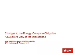 Changes to the Energy Company Obligation