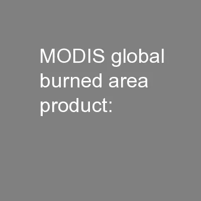MODIS global burned area product: