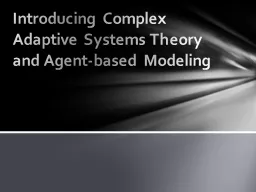 Introducing Complex Adaptive Systems Theory