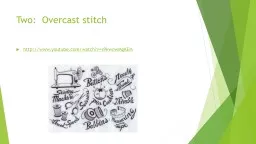 Two:  Overcast stitch