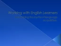 Working with English Learners
