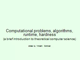 Computational problems, algorithms, runtime, hardness