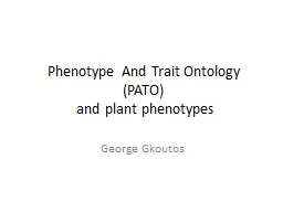 Phenotype And Trait Ontology (PATO)