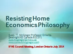 Resisting Home Economics Philosophy