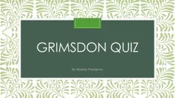 Grimsdon Quiz
