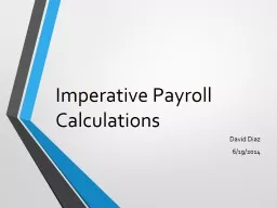 Imperative Payroll Calculations