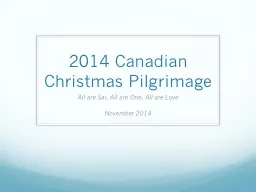 2014 Canadian Christmas Pilgrimage
