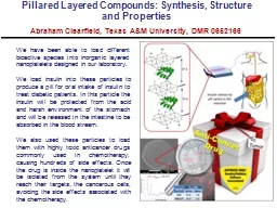 Pillared Layered Compounds: Synthesis, Structure and Proper