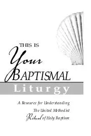 The resource for understanding the united methodist ritual of holy baptism