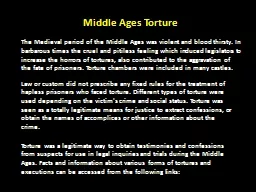 Middle Ages Torture