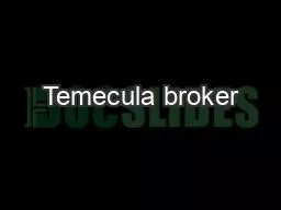 Temecula broker