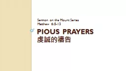 Pious Prayers