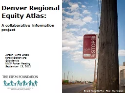 Denver Regional Equity Atlas: