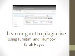 Learning not to plagiarise