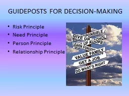 GUIDEPOSTS FOR DECISION-MAKING