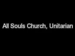 All Souls Church, Unitarian